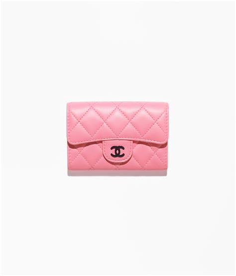 chanel keychain card holder|chanel lambskin diamond lock card holder.